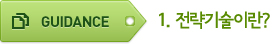 GUIDANCE 1. 전략기술이란?